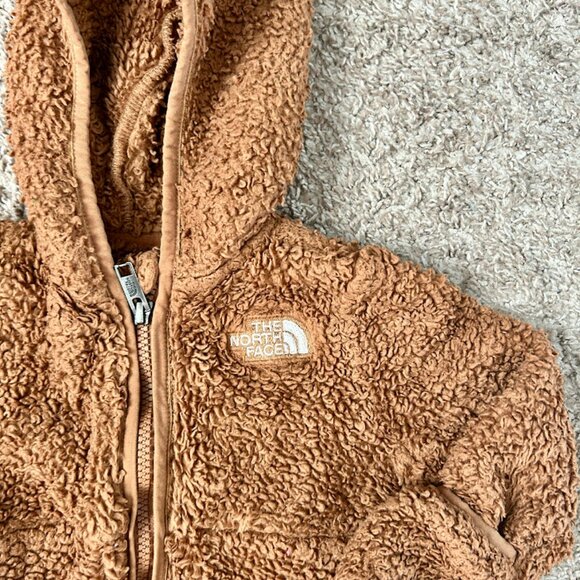 Baby Sherpa Fleece Brown North Face Hoodie I Size: 6-12M I Bear Hood - Picture 4 of 6